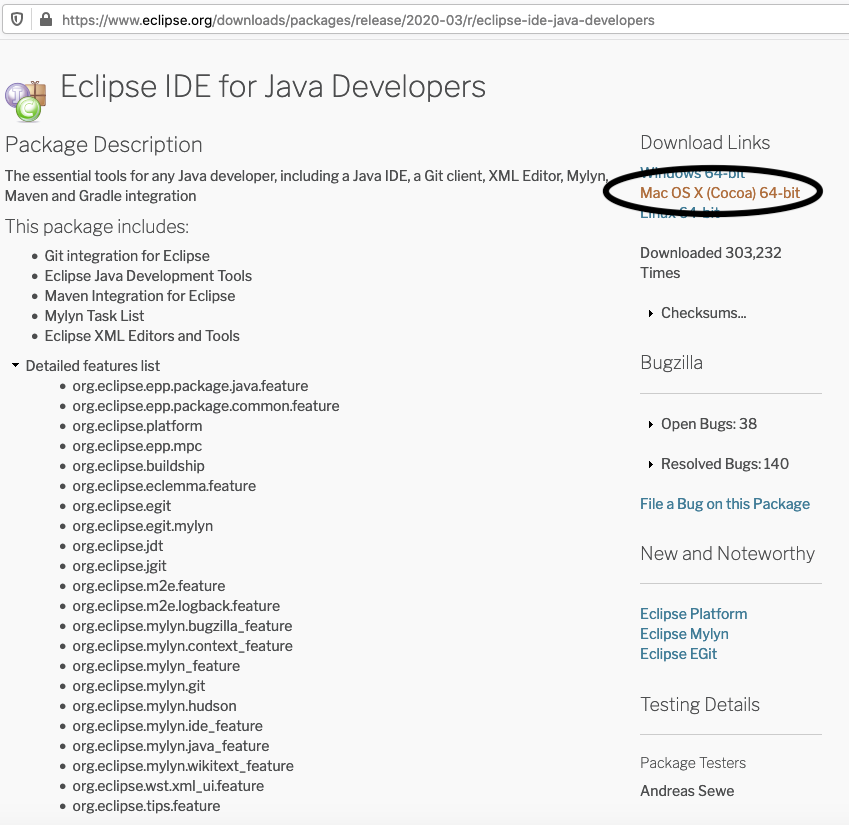 Eclipse ide for java developers free download for mac